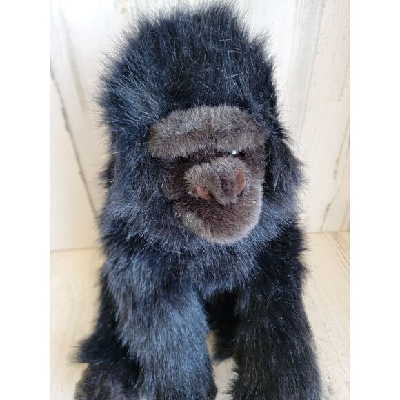 Vintage black ape monkey plush home decor zoo stuffed animal - Picture 2 of 7